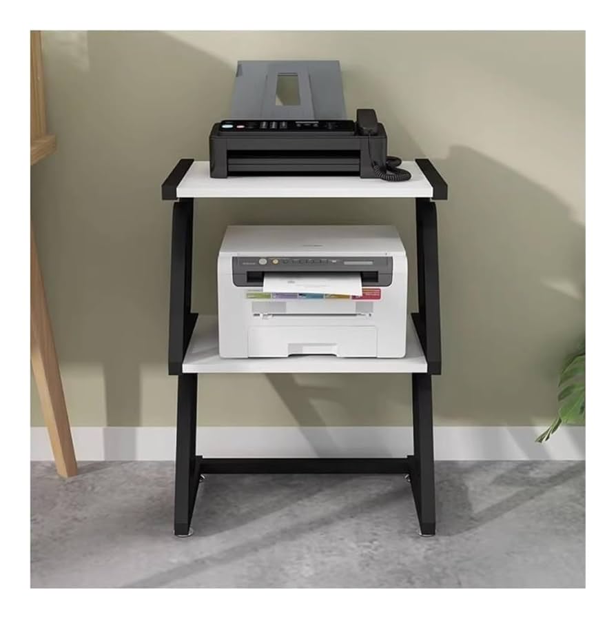 ノートパソコン収納付きプリンター、ファックス台 インクジェットプリンターが置ける オールインワン収納引き出し